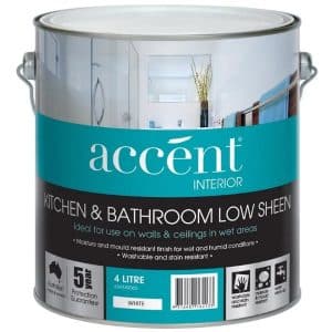 accent kitchen bathroom low sheen white 4l 4