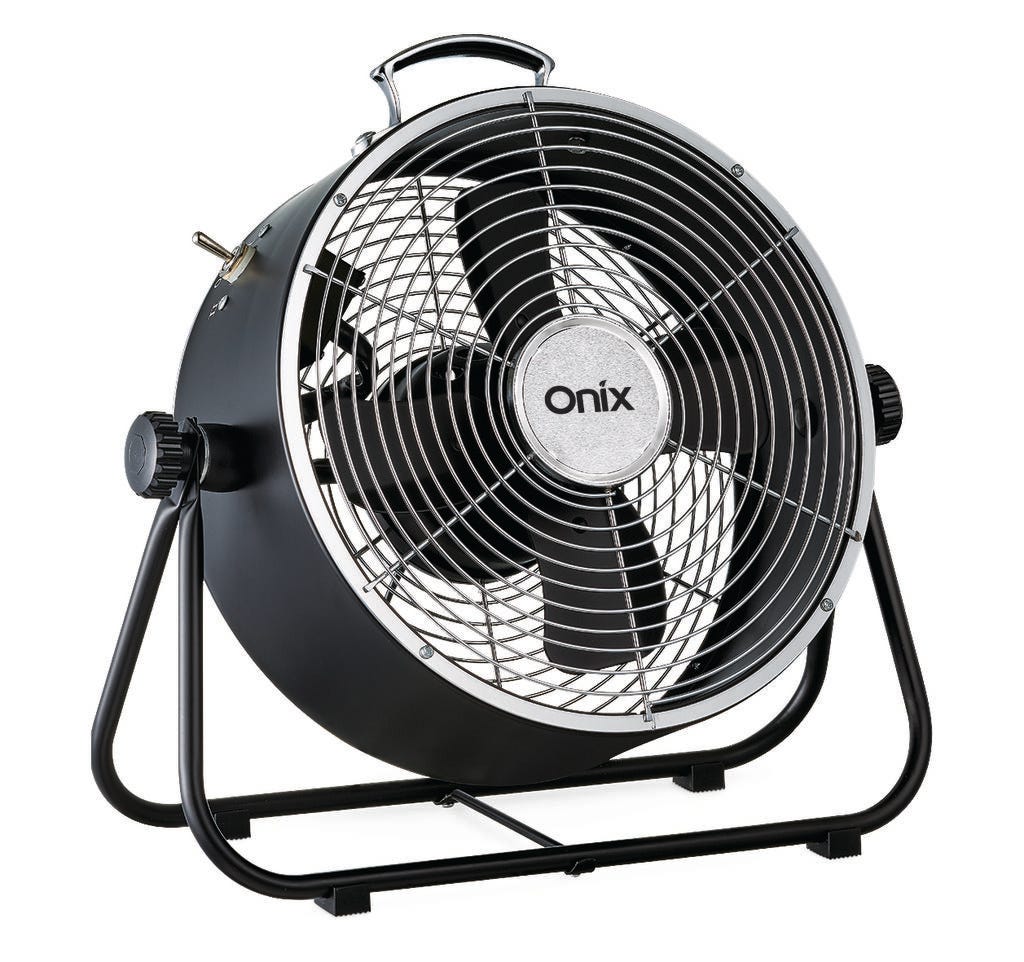 Fan Floor Black 25cm Retro Onix   6169759 0 1 