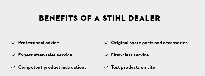 benefits of a STIHL dealer